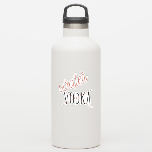 Dit is misschien wel een grappige Vodka Waterfles Sticker (Waterfles)