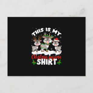 Dit is m'n kerstcadeaubon met kerstpajama aankondigingskaart