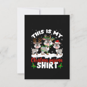 Dit is m'n kerstcadeaubon met kerstpajama bedankkaart