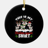 Dit is m'n kerstcadeaubon met kerstpajama keramisch ornament (Voorkant)