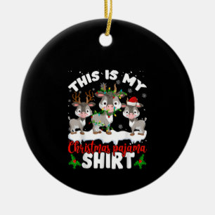 Dit is m'n kerstcadeaubon met kerstpajama keramisch ornament