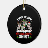 Dit is m'n kerstcadeaubon met kerstpajama keramisch ornament (Links)