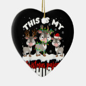 Dit is m'n kerstcadeaubon met kerstpajama keramisch ornament (Rechts)