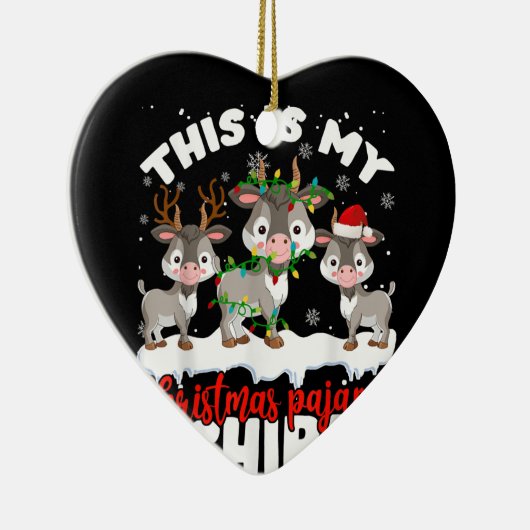 Dit is m'n kerstcadeaubon met kerstpajama keramisch ornament (Rechts)