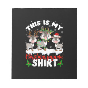 Dit is m'n kerstcadeaubon met kerstpajama notitieblok