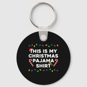 Dit is m'n kerstPajama lights Funny Holiday F Sleutelhanger