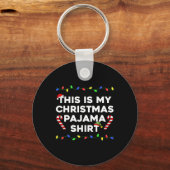 Dit is m'n kerstPajama lights Funny Holiday F Sleutelhanger (Voorkant)