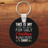 Dit is m'n te warm voor lelijke kerst. sleutelhanger (Voorkant)
