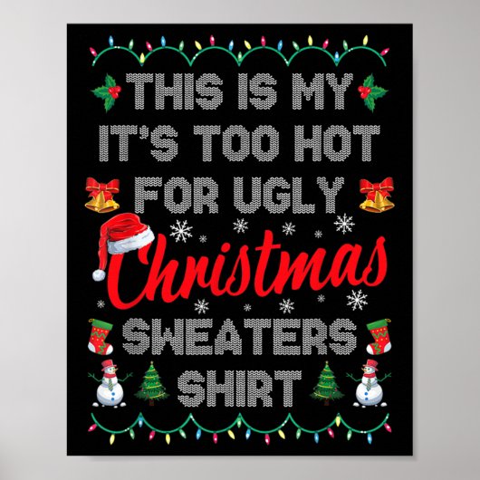 Dit is m'n te warm voor lelijke kerstmis. poster (Voorkant)