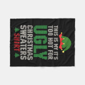 Dit is m'n te warme kerstkeuken. fleece deken (Voorkant (Horizontaal))