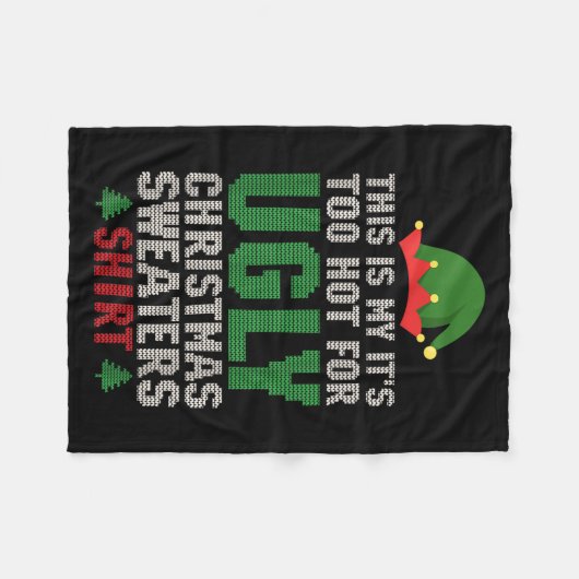 Dit is m'n te warme kerstkeuken. fleece deken (Voorkant (Horizontaal))