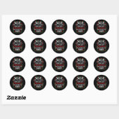 Dit is m'n te warme kerstkeuken. ronde sticker (Vel)
