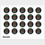 Dit is m'n te warme kerstkeuken. ronde sticker (Vel)
