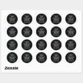 Dit is m'n te warme kerstkeuken. ronde sticker (Vel)