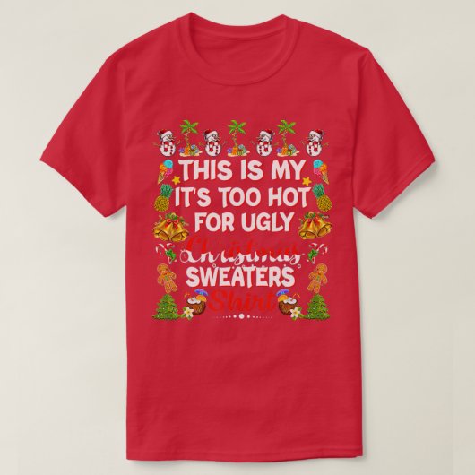 Dit is m'n te warme kerstkeuken. t-shirt (Design voorkant)