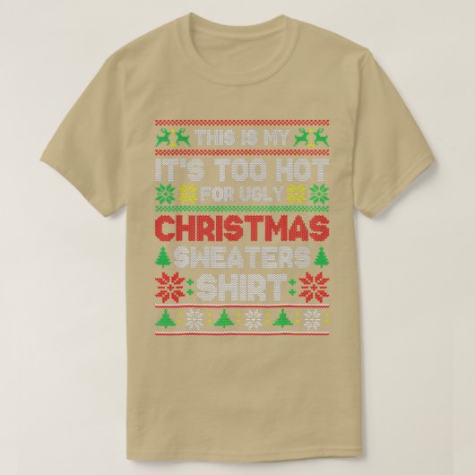 Dit is m'n te warme kerstkeuken. t-shirt (Design voorkant)