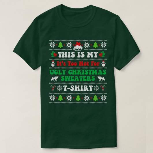 Dit is m'n te warme kerstkeuken. t-shirt (Design voorkant)