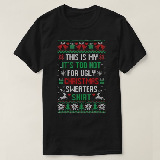 Dit is m'n te warme kerstkeuken. t-shirt (Design voorkant)