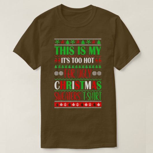 Dit is m'n te warme kerstkeuken. t-shirt (Design voorkant)