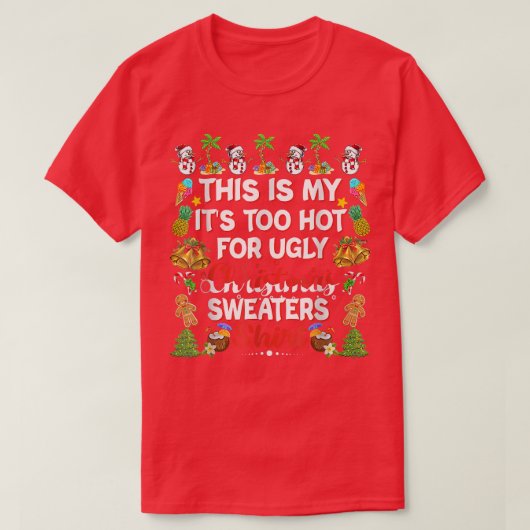 Dit is m'n te warme kerstkeuken. t-shirt (Design voorkant)