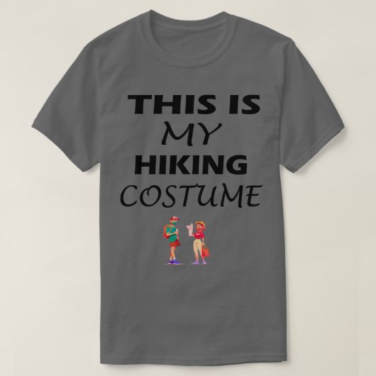 Dit is m'n wandelende kostume BLACK Funny Hiking Q T-shirt (Design voorkant)