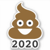 Dit is naar een beter volgend jaar | PooJaar 2020 Sticker (Voorkant)