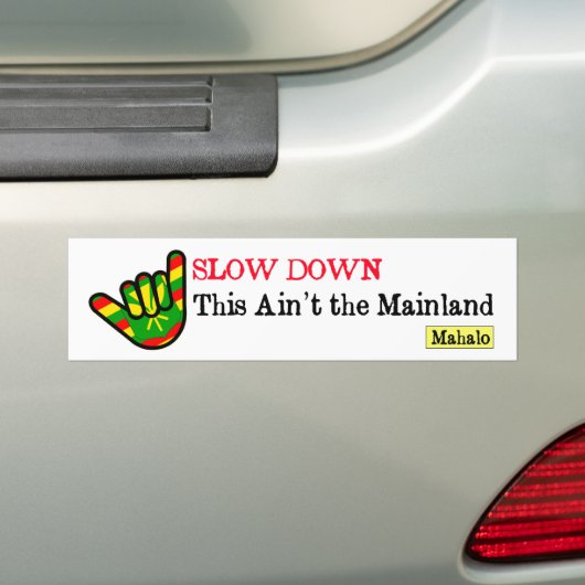 Dit is niet de Hawaiian op het vasteland Bumpersticker (Op auto)