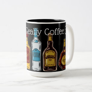Dit is niet echt koffie tweekleurige koffiemok