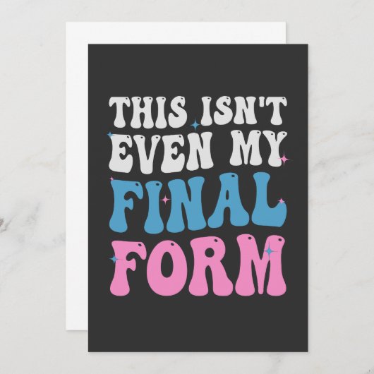 Dit is niet eens mijn Eindvormige Funny Transgende Kaart (Voorkant / Achterkant)