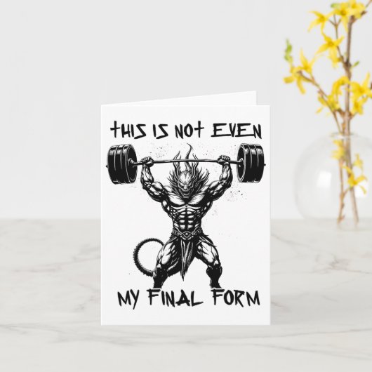 Dit is niet eens mijn laatste vorm Gym Beast Bodyb Kaart (Gele Bloem)