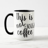 dit is niet genoeg koffie - mok ontwerp grappige h (Links)