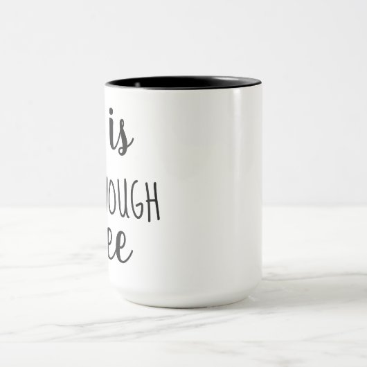 dit is niet genoeg koffie - mok ontwerp grappige h (Midden)