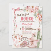 Dit Is Niet Haar Eerste Rodeo Baby Sprinkle Uitnod Kaart (Voorkant)