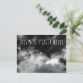 "Dit is niet het laatste ooit" zwarte en witte wol Briefkaart (Staand voorkant)