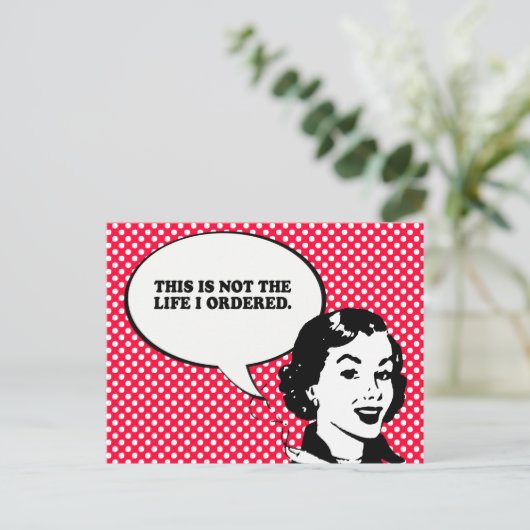 DIT IS NIET HET LEVEN DAT IK T-shirt HEB BESTELD Briefkaart (Staand voorkant)