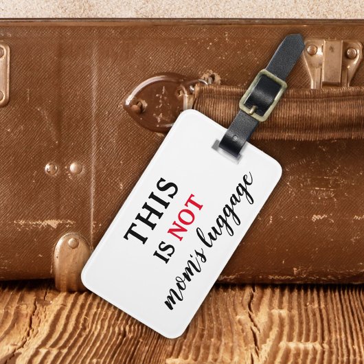 Dit is niet | Humoristische moeder leven typografi Bagagelabel