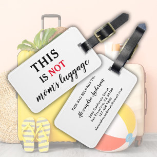 Dit is niet Humoristische moeder leven typografi Bagagelabel
