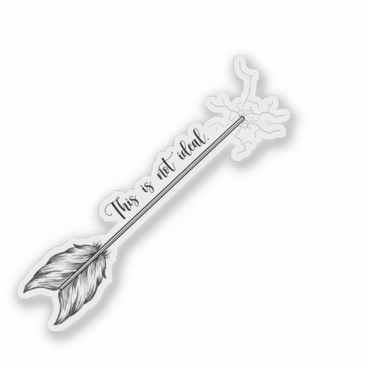 Dit is niet ideaal Sticker – Z&W (Voorkant)