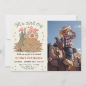 Dit is niet mijn eerste Rodeo 2de verjaardagsfoto Kaart (Voorkant)