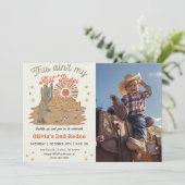 Dit is niet mijn eerste Rodeo 2de verjaardagsfoto Kaart (Staand voorkant)