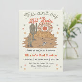 Dit is niet mijn eerste Rodeo 2e verjaardag Kaart (Staand voorkant)