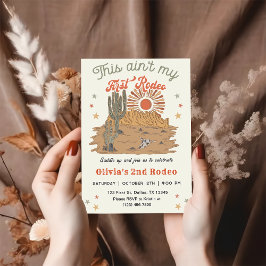 Dit is niet mijn eerste Rodeo 2e verjaardag Kaart