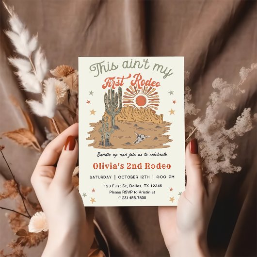 Dit is niet mijn eerste Rodeo 2e verjaardag Kaart