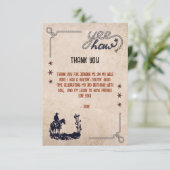 Dit is niet mijn eerste Rodeo-bedankkaart Bedankkaart (Staand voorkant)