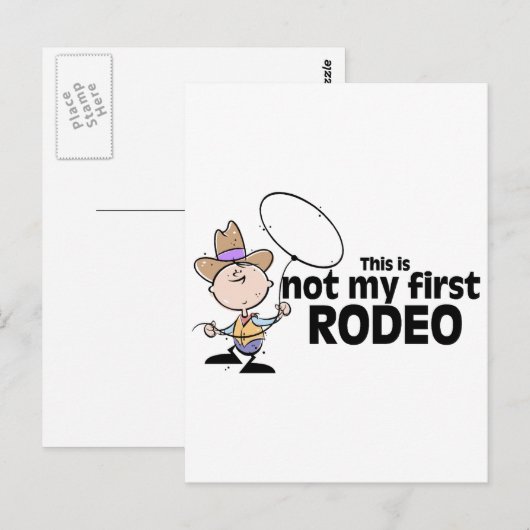 Dit is niet Mijn Eerste Rodeo Briefkaart (Voorkant / Achterkant)