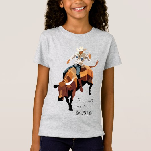 Dit is niet mijn eerste RODEO: Bull rider T-shirt (Voorkant)