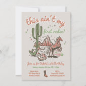 Dit is niet mijn eerste Rodeo Cowb Birthday Kaart (Voorkant)