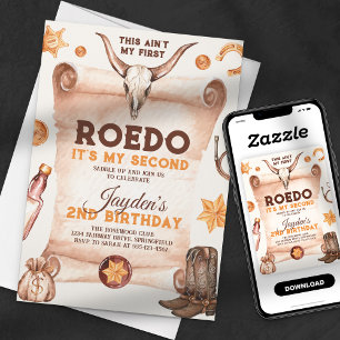 Dit Is Niet Mijn Eerste Rodeo Cowboy 2e Verjaardag Kaart