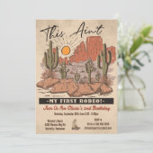 Dit is niet mijn eerste Rodeo Cowboy verjaardagsfe Kaart (Staand voorkant)