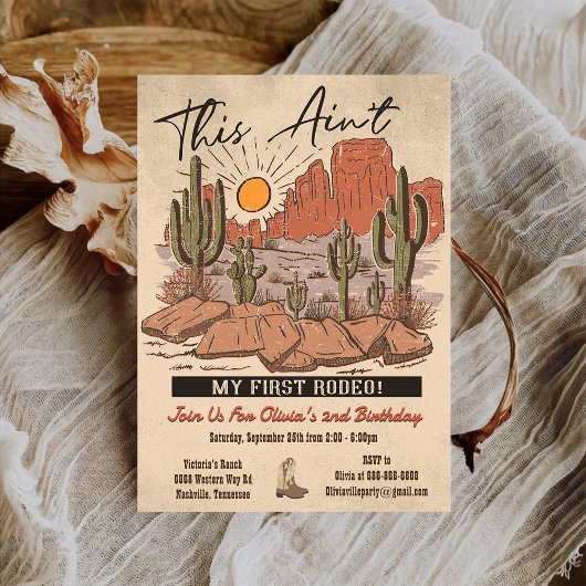 Dit is niet mijn eerste Rodeo Cowboy verjaardagsfe Kaart